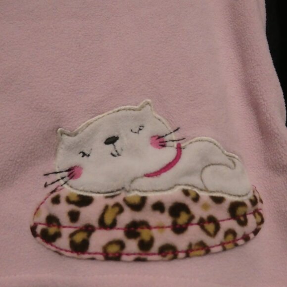 CARTER'S - Super Comfy | Size 5 | Soft Fleece Pajama Shirt | Sleeping Cat Design - Picture 3 of 15